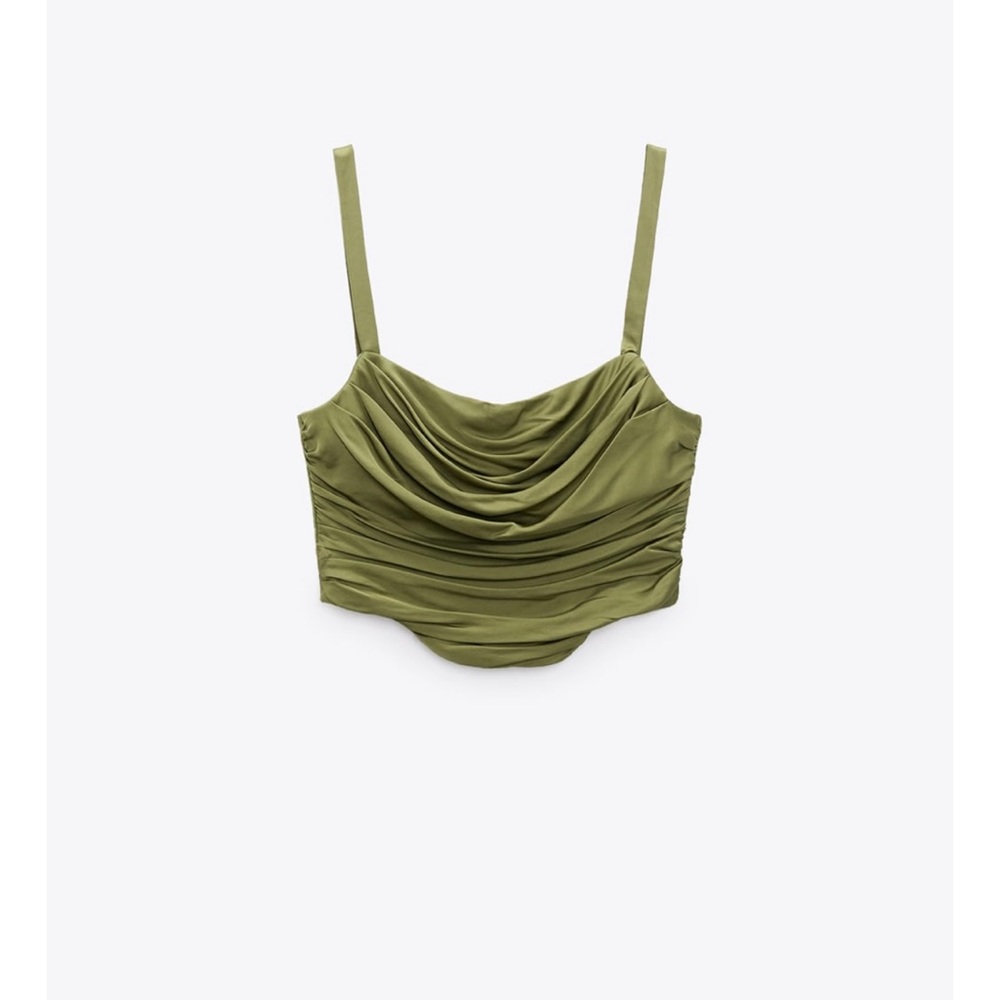 Brand new w/ tags. Satin Zara Corset top. Matching pants in separate listing